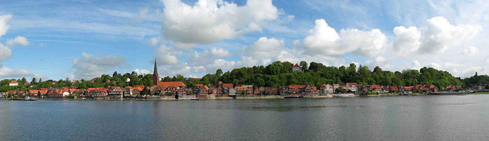 Panoramablick auf Lauenburg und seine historische Altstadt